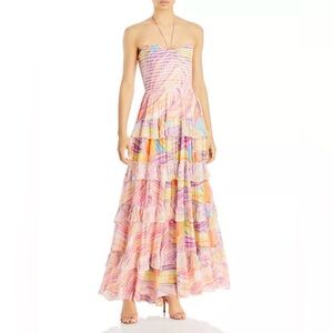 Like New - Rococo Sand Multicolor Strapless Dress - Size Large